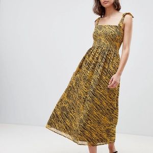 ICHI Tiger Print Maxi Dress